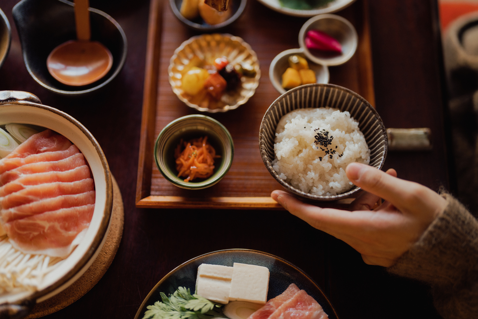 A Tray of Delicious Japanese Food